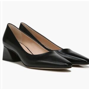 Franco Sarto black leather block heel shoes size 8 (RTL $99)